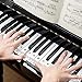 BUZIFU Piano Keyboard Stickers for 37/49/54/61/88 Keys, Transparent Piano Key Stickers Removable Keyboard Note Stickers Colorful Electronic Piano Keyboard Music Notes for Kids Beginners