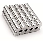 N52 Neodymium Cylinder Magnets, 1/8 x 1/8 inch (3mm x 3mm) &ndash; 100 Pack | Small Rare Earth Rod Magnets for 3D Printing, Wargaming Miniatures &amp; Crafts, Axial, Triple Coated