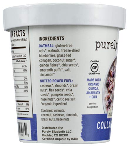 PURELY ELIZABETH, OATS BLUEBERRY WALNUT COLLAGEN PROTEIN, 2 OUNCE