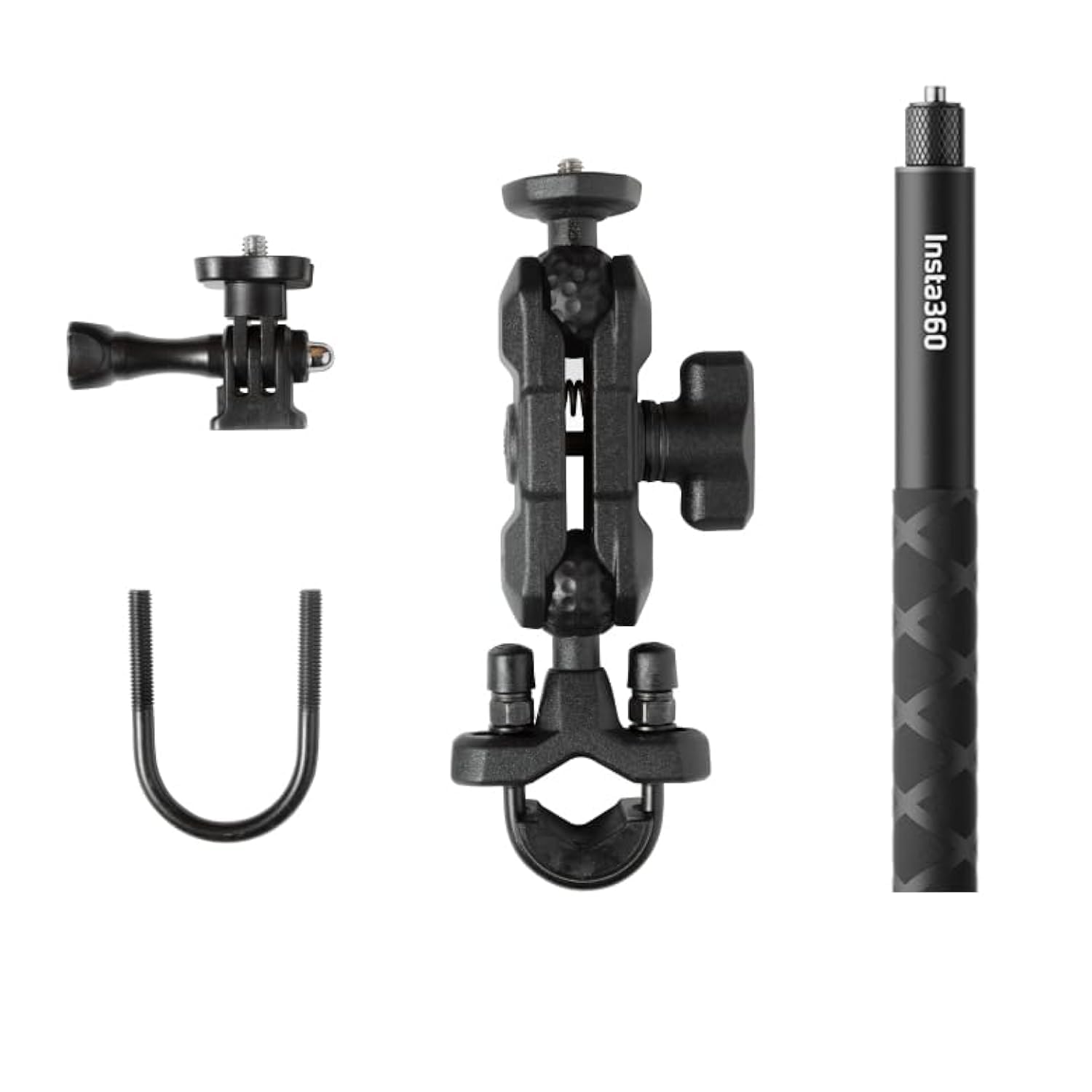 Insta360 Motorcycle U-Bolt Mount and Invisible Selfie Stick for One X / X2 / X3 / One R/One RS (ICDINMBBD/B70)