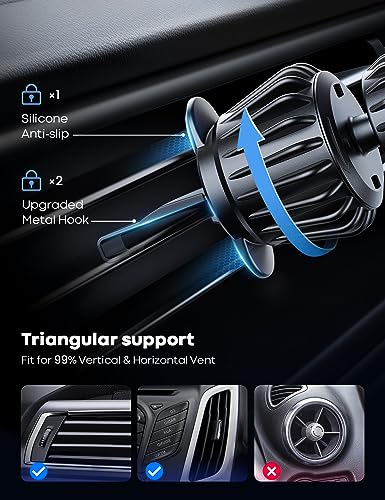 Lamicall Soporte Celular Auto mag Safe - [20 Imanes Más Potentes] Porta Celular para Auto, Base para Celular Auto, Compatible con iPhone 17 Pro MAX 16 15 14 13 Series & Magsafe Funda, All Celular
