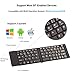 Geyes Portable Folding Keyboard, Ultra Slim Wireless BT Foldable Keyboard with Carry Pouch and Cell Phone Stand for iOS Android Windows, Pocket Size, Aircraft Aluminum Alloy, Black