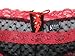Trixx Intimates Women's Black Crotchless Boyshort Panty With Red Laceup