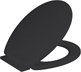 RAM Black Soft Close Toilet Seat Quick Release Easy Clean O Shape PP view 1