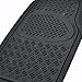 BDK MaxDuty Rubber Floor Mat for Car, SUV,Van & Truck - Super Heavy Duty Rubber , Trim to Fit & 3 Piece (Black)