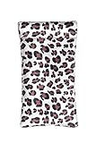 Lucky Leaf Sunglasses Goggles Pouch Case Eyeglass Holder Cell pouch with Cleaning Cloth (Leopard (Silver))