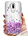 Galaxy S10E Case SunStory Luxury Fashion Design with Moving Shiny Quicksand Glitter and Double Protection with PC Layer and TPU Bumper Case for Samsung Galaxy S10E Phone (Purple)