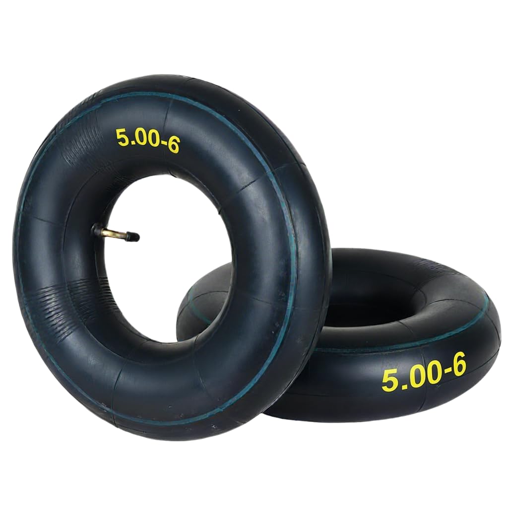 Potreba 13x5.00-6 Inner Tubes with TR87 Angled Valve – Heavy Duty Butyl Rubber Replacement for Pneumatic Tyres on Wheelbarrows, Garden Carts, Lawn Mowers, Sack Trolleys, 2 Pack