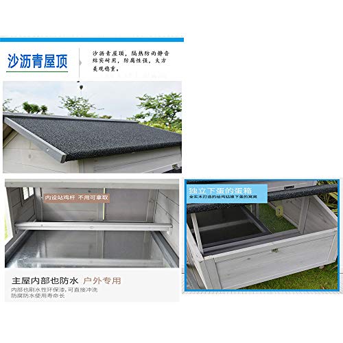 JHKGY Deluxe Holzkaninchen Hutch Pet Cage Shelter,Hen House Geflügel Arche Home Nest,Hühnerstall Aus Holz,Mit… – Bild 6