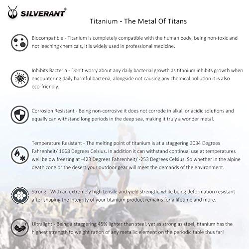 SILVERANT Titanium Ultralight 400ml/14 fl oz Leakproof Outdoor Camping