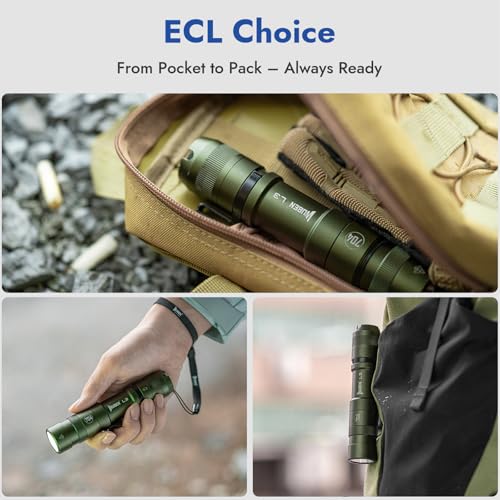 WUBEN L3 Flashlights High Lumens, 3000 Lumen Bright Flashlight Rechargeable, Dual-way USB C Charging 7 Light Mode, IP68 Handheld Flashlight for Tactical/Outdoor/Dog Walking, Tool Gifts for Men