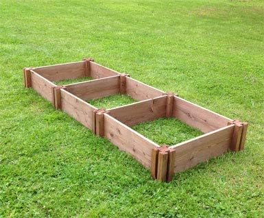 ONE OFF SIZE Superior Mini Wooden Raised Garden Bed - 3 Bed Kit