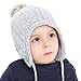 Cutegogo Christmas Crochet Baby Beanie Earflaps Little Girl Boy Knit Infant Hats Winter Warm Cap Lined Polyester Santa (White, M)
