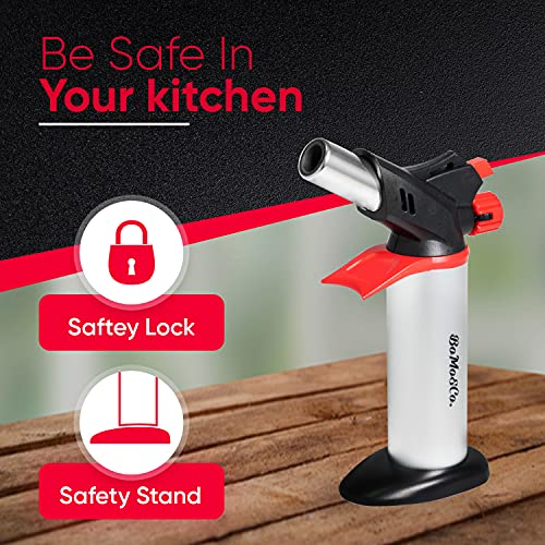 Blow Torch with Saftey Lock and Stand Creme Brulee Torch Butane