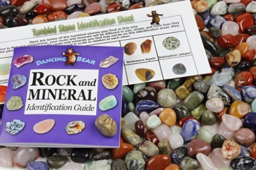 Amazon Com 2 Pounds Tumbled Polished Natural Gem Stones Educational Color Id Sheet 24 Page Rock Mineral Book Average Stone Size Inch Choose 1 2 5 11 Or 22