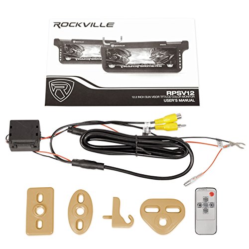 (2) Rockville RPSV12-BG 12.1" Beige/Tan Car Sun Visor Monitors/High Definition! - Thumbnail 3