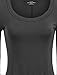 Made By Johnny MBJ WT753 Womens Long Sleeve Handkerchief Tunic L Heather_Charcoal