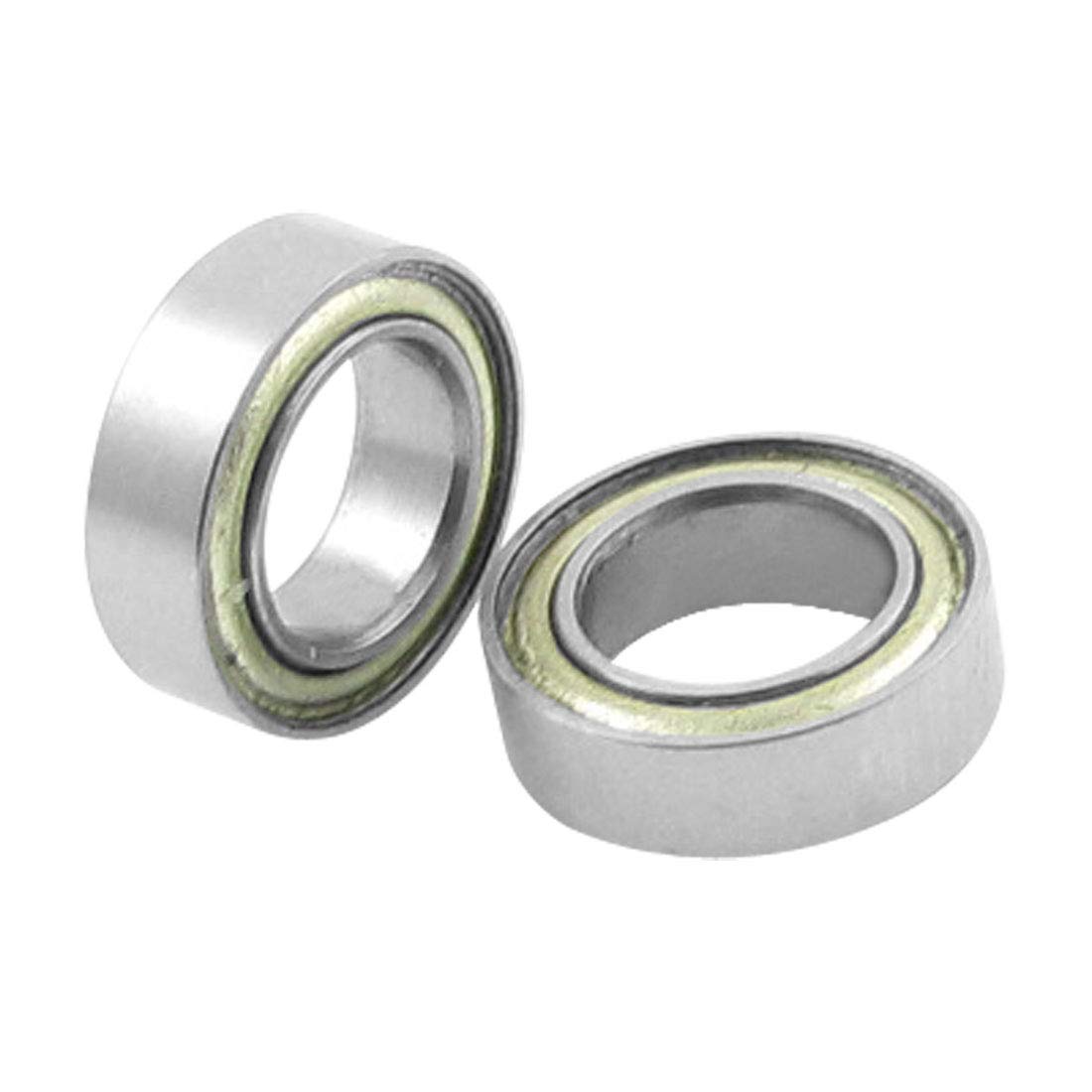 Sourcingmap 5 Pcs 6 x 10 x 3mm Double Shielded Deep Groove Ball Bearings MR103Z