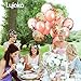 Lujoka Rose Gold Balloons - Foil & Latex Premium Balloon Set with Confetti 24 Pcs - 18 & 12 inches, 3 Styles + 3 Ribbons - Ideal for Weddings, Birthdays Supplies, Bridal Shower, Engagement Party