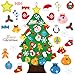 TOBEHIGHER Felt Christmas Tree - 3.12 FT 3D DIY Set for Kids with 34 Pieces of Ornament Decor, Wall Hanging Christmas Tree Decorations