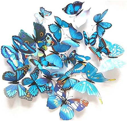 Upspirit 12pcs 3D Simulated Butterfly Magnets Fridge Magnetic Stickers