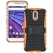 Moto G4 Case, Moto G4 Plus Case - OEAGO [Shockproof] [Impact Protection] Tough Rugged Dual Layer Protective Case Cover with Kickstand for Motorola Moto G4 / G4 Plus (Moto G Plus, 4th Gen) - Orange
