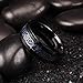 King Will Dragon Mens 8mm Black Tungsten Carbide Ring Blue Carbon Fiber Celtic Dragon Wedding Band 11