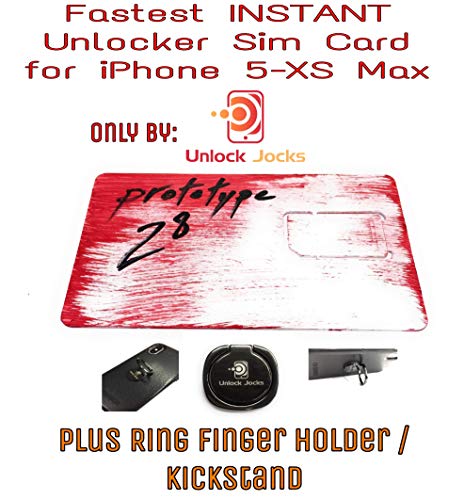 Prototype 28 Unlock Jock's All Carriers Network Card for iPhone Xs Special Fit Sim Carrier Card Supports Newest iOS Straight Talk Sprint T-Mobile Verizon AT&T Fido DoCoMo get 4G LTE XS XS Max XR
