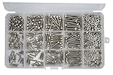 HVAZI 480pcs Metric M2 M2.5 M3 Stainless Steel Hex Socket Head Cap Screws Nuts Assortment Kit