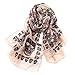 CHUANGLI Scarf Skullcandy All-match Shawl Sunscreen Amice Fashion Ladies Print Scarf Girls Long Thin Robe Khaki
