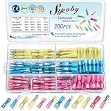 300PCS Heat Shrink Connectors - Sopoby Heat Shrink Spade Connectors & Bullet Connectors - Female Male Wire Connectors Electrical Terminals Crimp Connector Kit