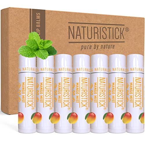 7Pack Mango Lip Balm Gift Set by Naturistick. 100 Natural Ingredients