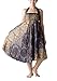 B BANGKOK PANTS Women's Boho Maxi Skirt Bohemian Print (Bohorose Grey, One Size)