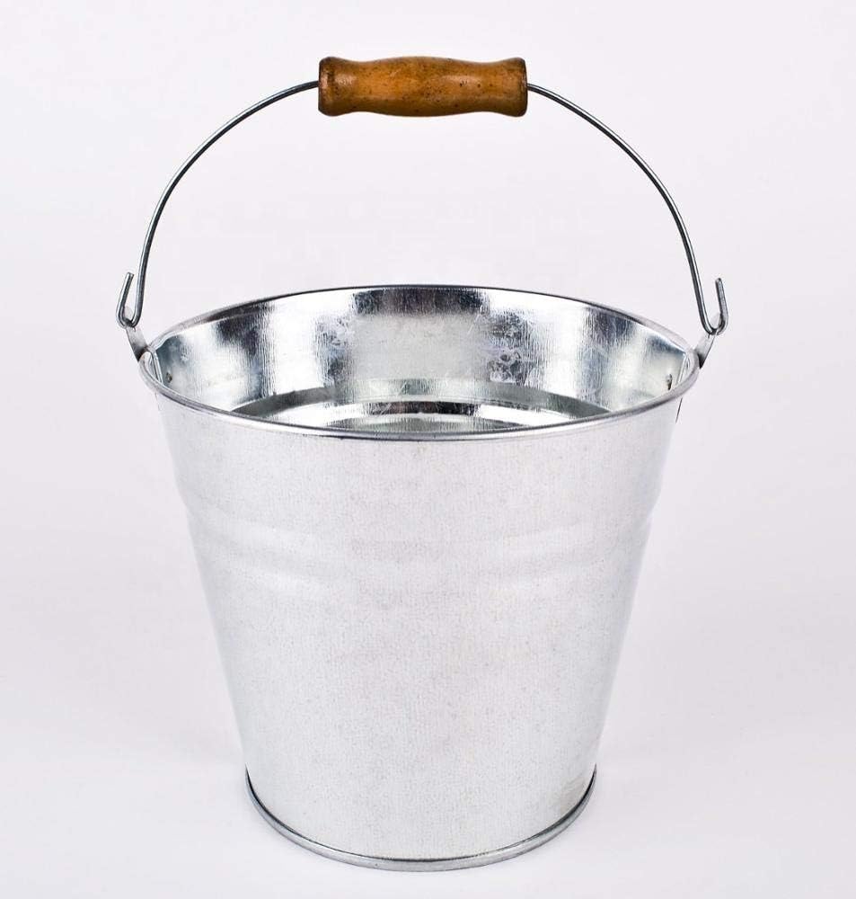 10 Litre Galvanised Metal Bucket 
