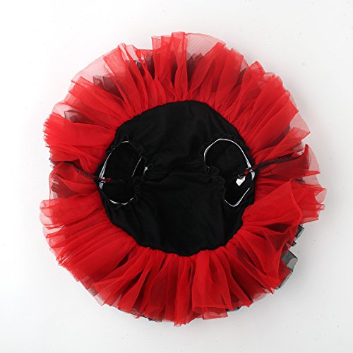 Slowera Baby Girls Soft Tutu Skirt (Skorts) 0 to 36 Months (M: 6-12 Months, Red Black)