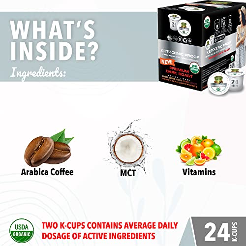 SOLLO KETO Dark Roast Infused Coffee Pods, 0 g CARBS, Coconut MCT Oil