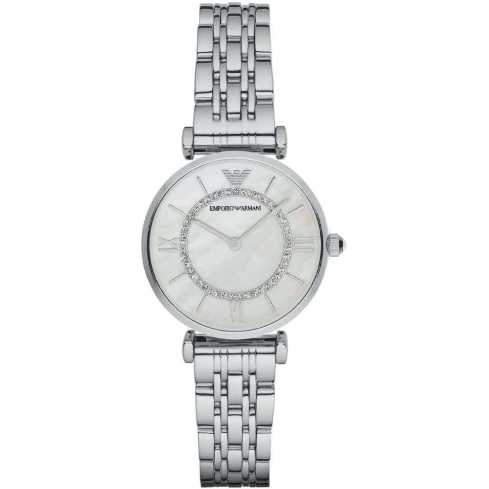 Emporio Armani Watch for Women, Two Hand Movement, 32 mm Silver Stainless Steel Case with a Stainless Steel Strap, AR1908 — image 1