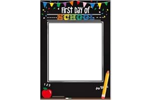 SWYOUN Black First Day of School Back to school Party Photo booth Selfie Frame