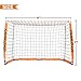 Outroad Portable 6x4 Soccer Goal for Backyard, Practice Small Soccer Net for Kids/Youth, Metal Bownet Post for Soccer w/Carry Bag,(Orange)