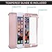 iPhone 7 Plus Case, VANSIN 360 Full Body Protection Hard Slim Case Coated Non Slip Matte Surface with Tempered Glass Screen Protector for Apple iPhone 7 Plus Only (5.5-inch) - Rose Gold