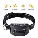 BARK SOLUTION Rechargeable Anti Dog Bark Collar with 7 Adjustable Sensitivity and Intensity Levels Harmless Bark Collars for Small Medium Large Dogs