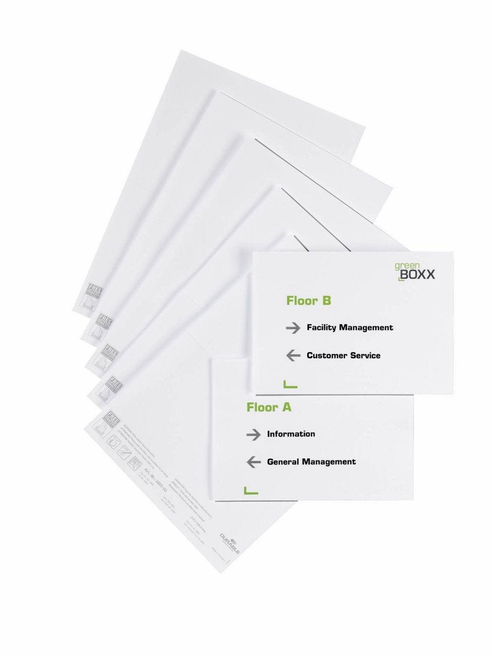 Durable 485502 Info Sign and Click Sign insertion sign for Door Signs (210 x 148.5 mm) Bag of 10 White