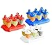 U.S. Kitchen Supply Jumbo Set of 18 Jewel Shaped Ice Pop Molds - Sets of 6 Red, 6 White & 6 Blue
