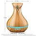 URPOWER Essential Oil Diffuser, 400ml Wood Grain Cool Mist Humidifiers Ultrasonic Aromatherapy Diffusers with 4 Timer Setting and High or Low Mist Output for Home Bedroom Baby Room Study Yoga Office