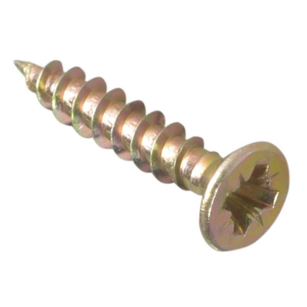 ForgeFix Multi-Purpose Single Thread Screws | 3.5 x 20mm | Zinc Yellow Passivated | Box 200 — image 1