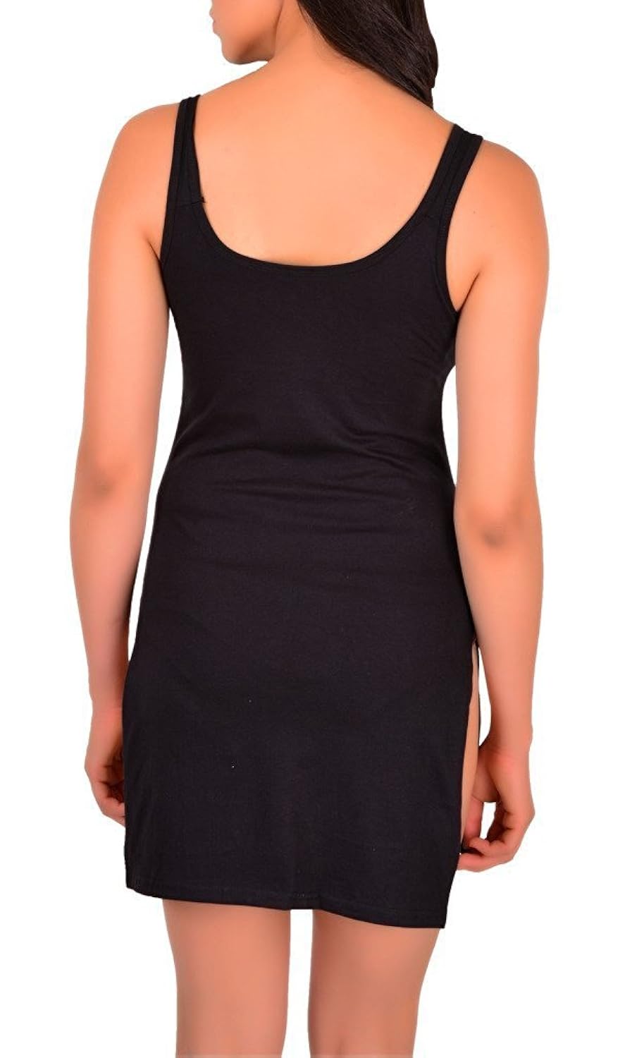 avaatar women's cotton suit slip pack of 2 (black and white)