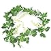 Flower Garland Artificial Wisteria Garland Wisteria Vine 5pcs 7.2ft/Piece Wisteria Artificial Flowers Garland Fake Wisteria Garland Greenery for Wedding Arches Decor (White)