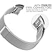 MoKo Fitbit Charge 2 Band, MoKo Milanese Loop Stainless Steel Bracelet Strap + Connector for 2016 Fitbit Charge 2 Heart Rate + Fitness Wristband, Wrist Length 5.31