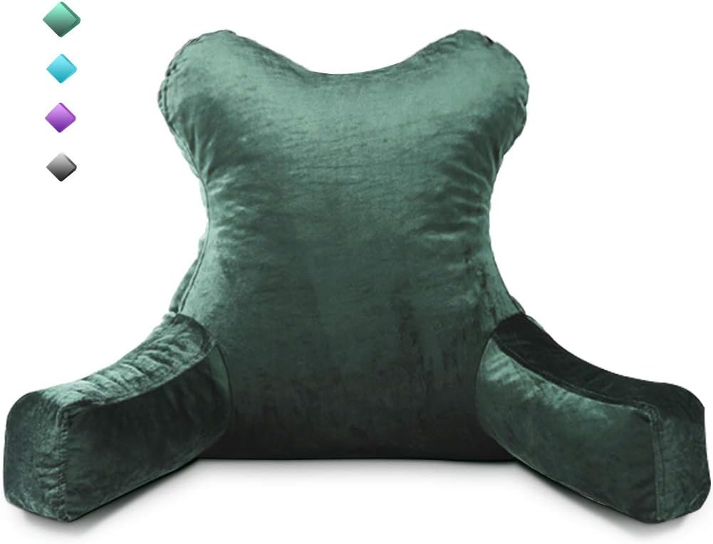 mittaGonG Slim Waist Backrest Reading Pillow with Arms Back Pillows for Sitting in Bed Removable Cover Suited for Ladies: Home & Kitchen