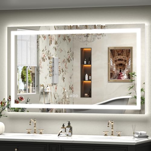 ODDSAN Led Bathroom Mirror Large Illuminated Dimmable